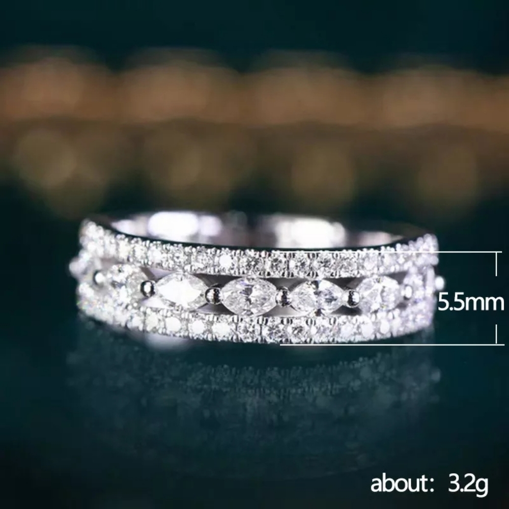 Charm Silver Daily Wear Crystal Ring - Picture 5 of 5